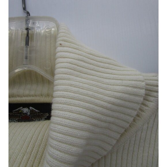 VINTAGE Harley Davidson Sweater Medium Turtleneck Made In Japan Y2K* - Picture 4 of 14